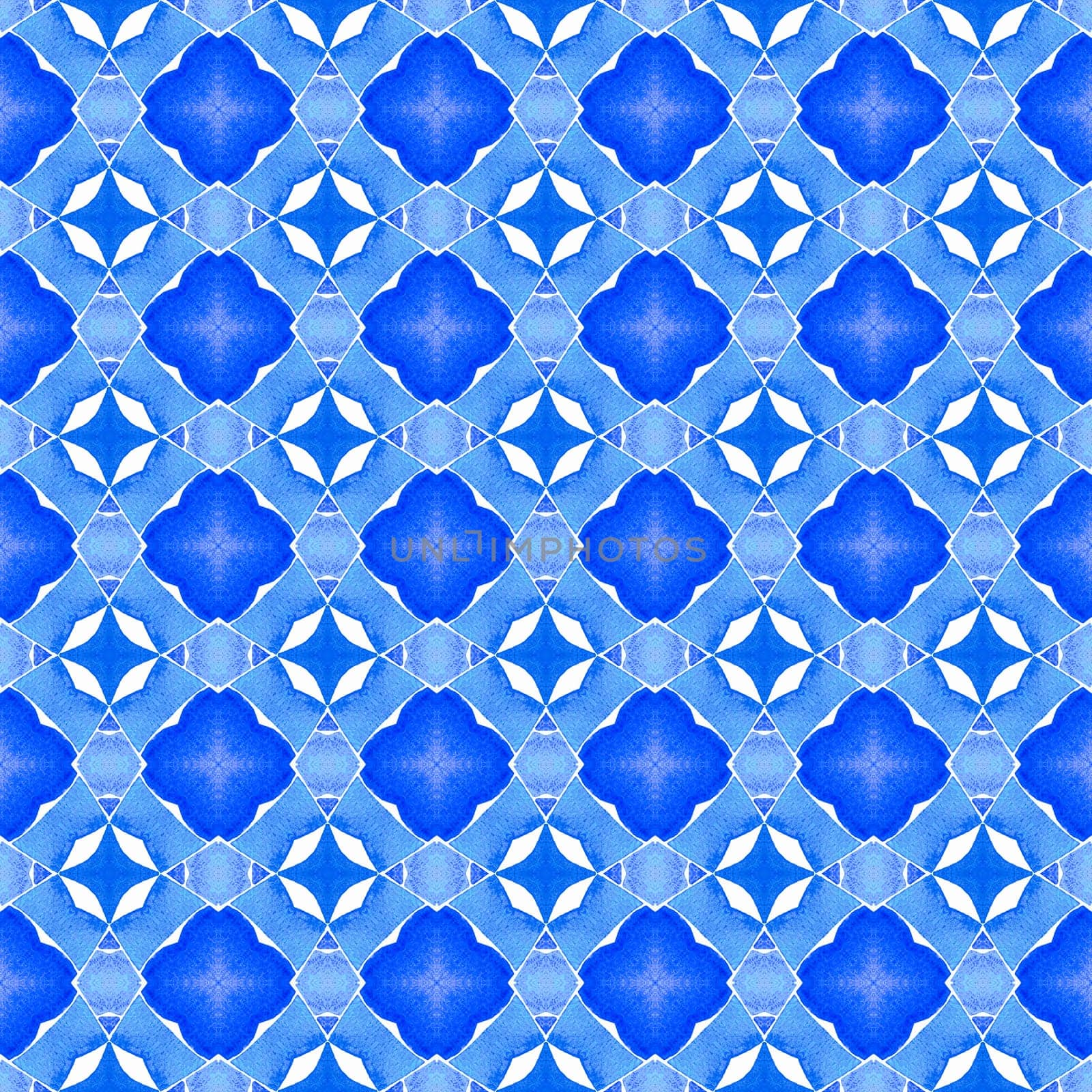 Tropical seamless pattern. Blue appealing boho by beginagain