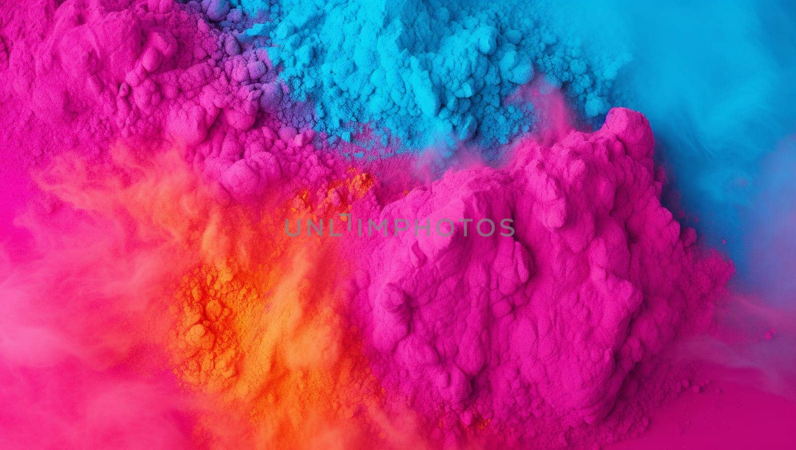 Colorful dust. An explosion of particles of bright colors. Colored background with lots of dust of different colors, explosion of colors. High quality photo