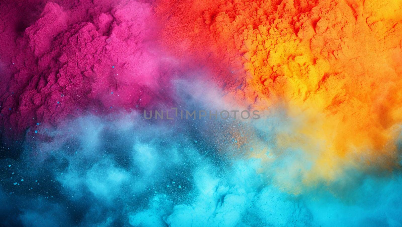 Colorful dust. An explosion of particles of bright colors. Colored background with lots of dust of different colors, explosion of colors. High quality photo