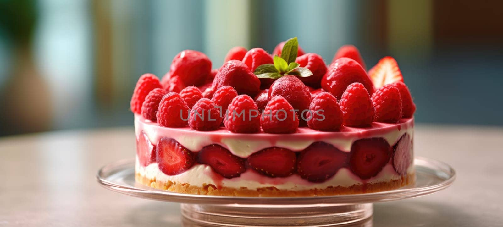 strawberry cake tart pie dessert pastry food, ai