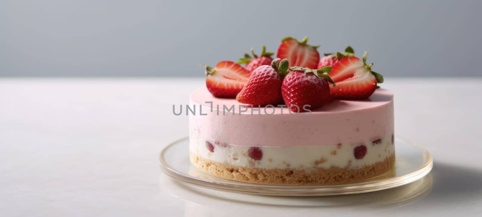 strawberry cake tart pie dessert pastry food, ai