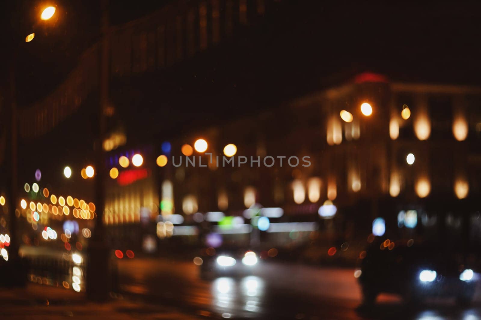 night light colorful abstract background, light of night