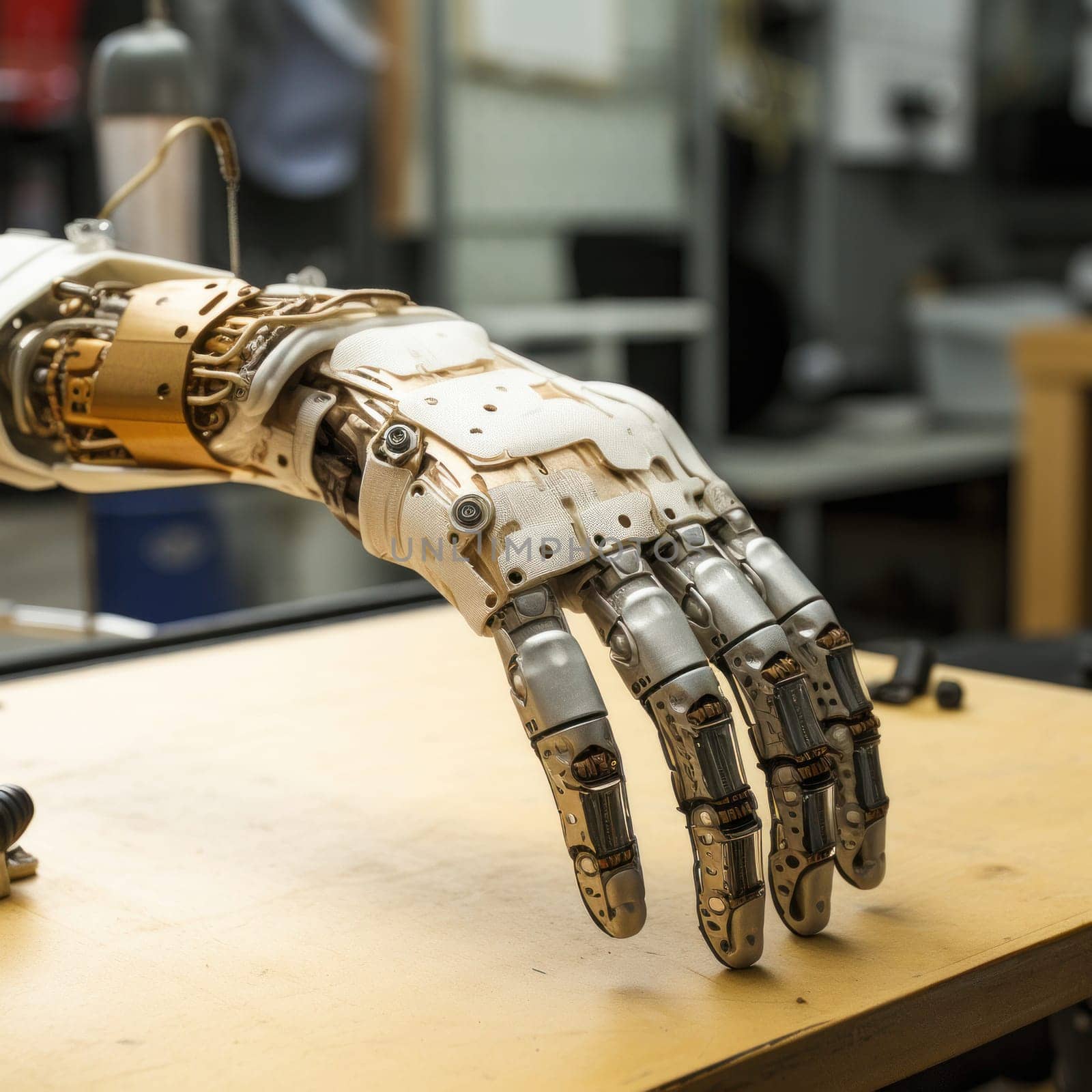 A breathtaking close-up of a robot's mechanical hand, symbolizing the unparalleled capabilities of technology.