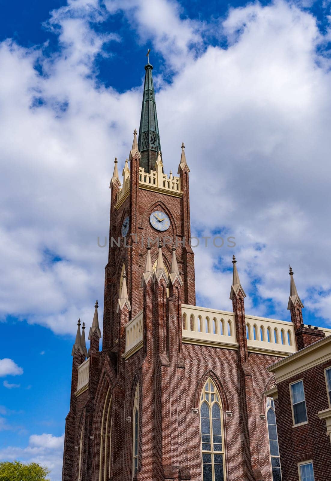 Exterior of St Mary Basilica or Cathedral in Mississippi city of Natchez