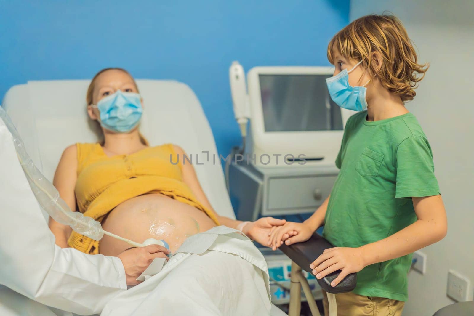 a pregnant mother's ultrasound visit, sharing the excitement with her son who eagerly awaits the arrival of his baby brother. A heartwarming portrayal of family bonds and the anticipation of new beginnings by galitskaya