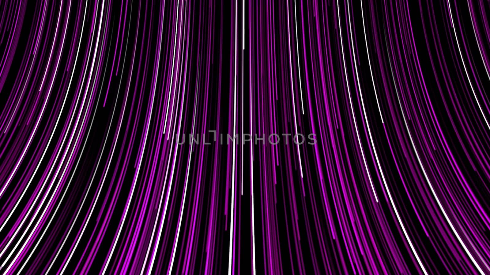 Abstract background of fast moving multicolored lines on black background. Animation. Dizzying background with immersion in fast stream of neon lines on black background.