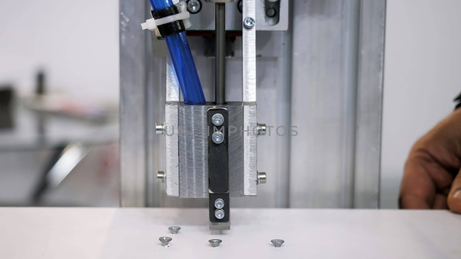 Working with fine metal. Media.Improved equipment at the factory for working with complex small metal. High quality 4k footage