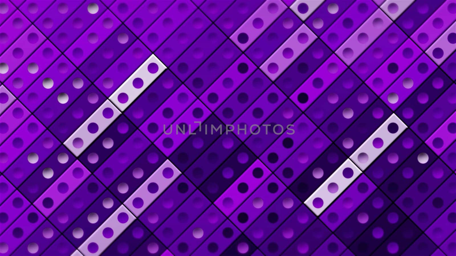 Purple constructor. Motion. A mosaic in an abstraction of a violet shade that shimmers with different colors. High quality 4k footage