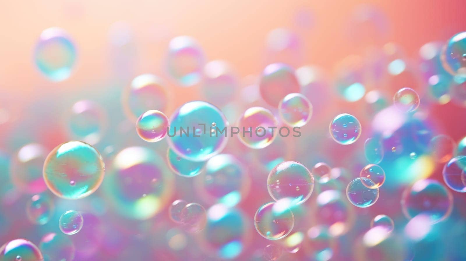 background with colorful and vibrant bubbles, ai
