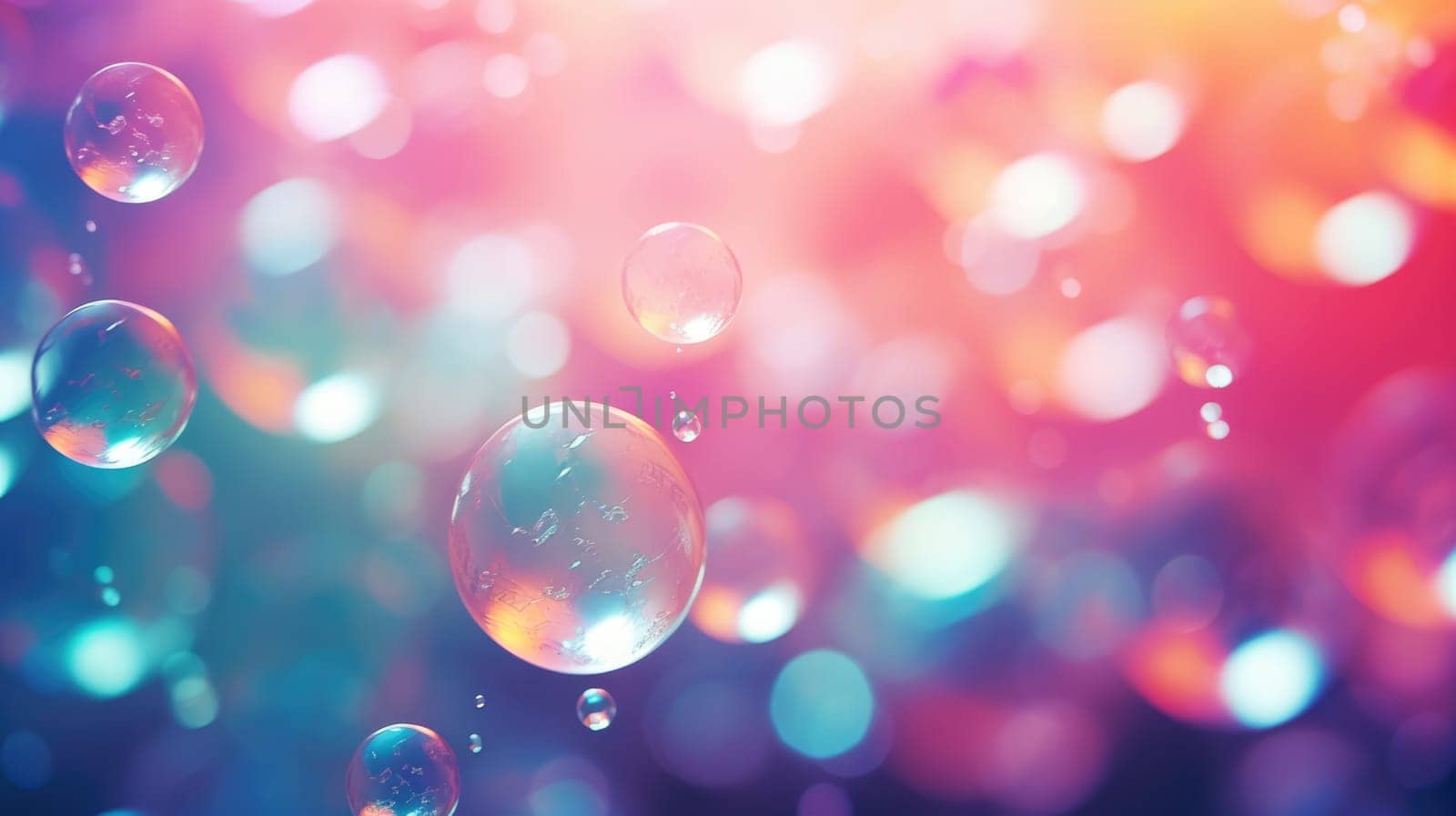 background with colorful and vibrant bubbles, ai