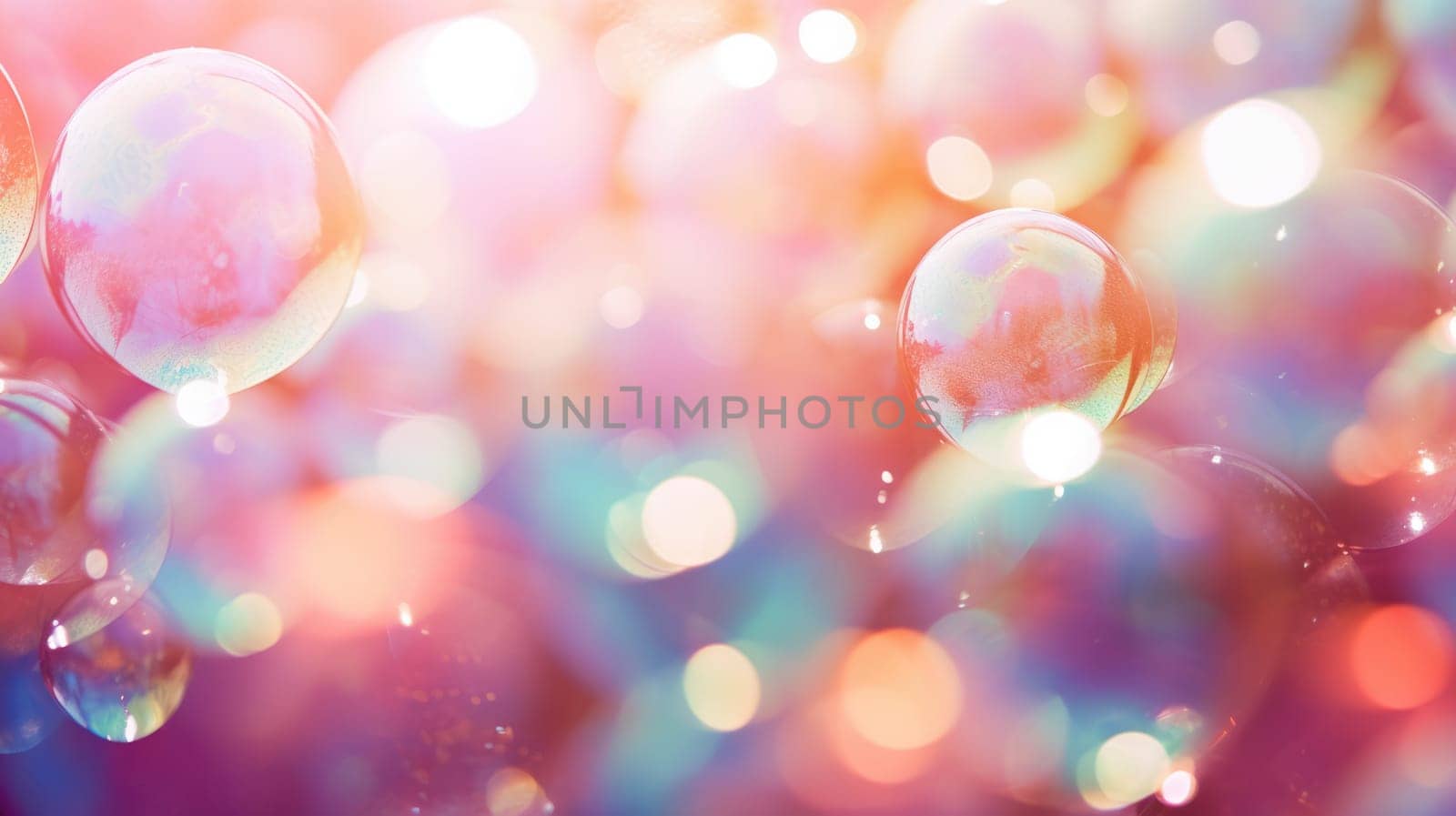 background with colorful and vibrant bubbles, ai