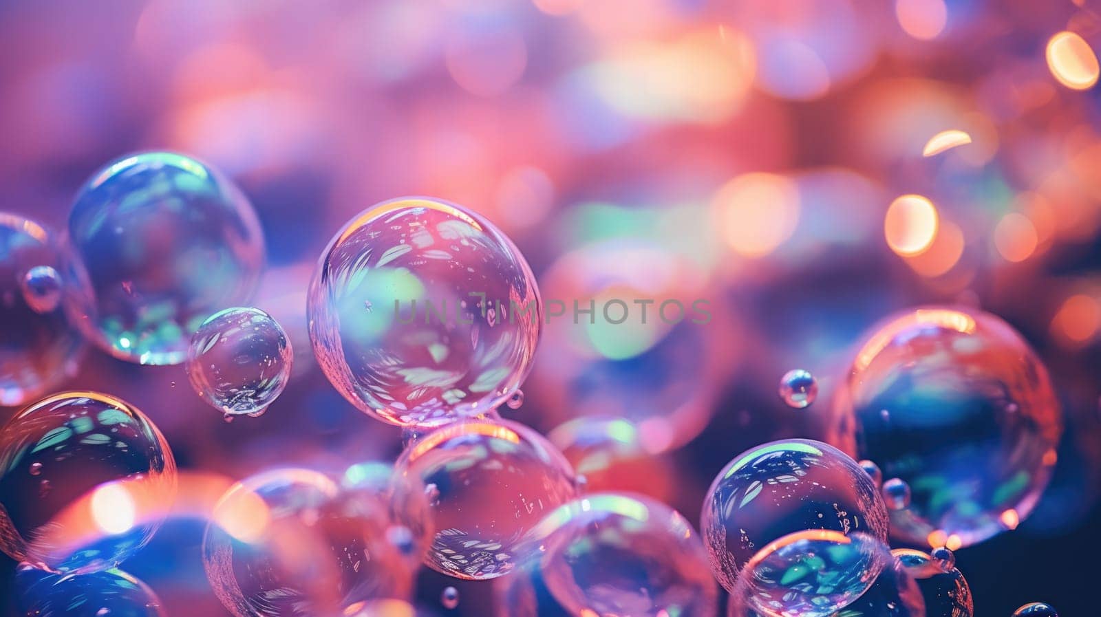 background with colorful and vibrant bubbles, ai