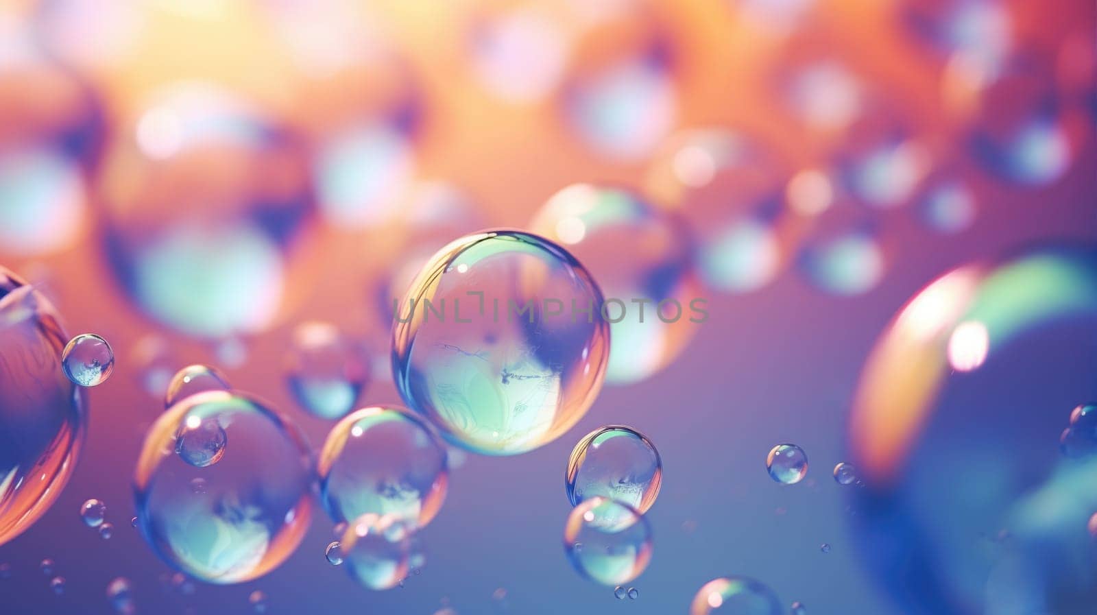 background with colorful and vibrant bubbles, ai