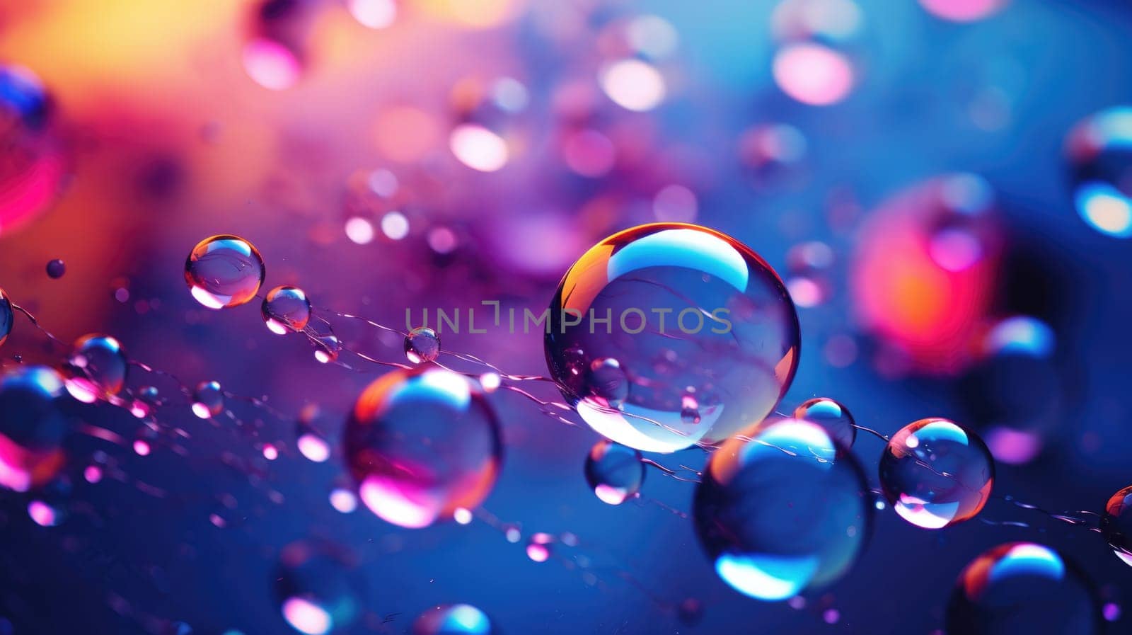 background with colorful and vibrant bubbles, ai