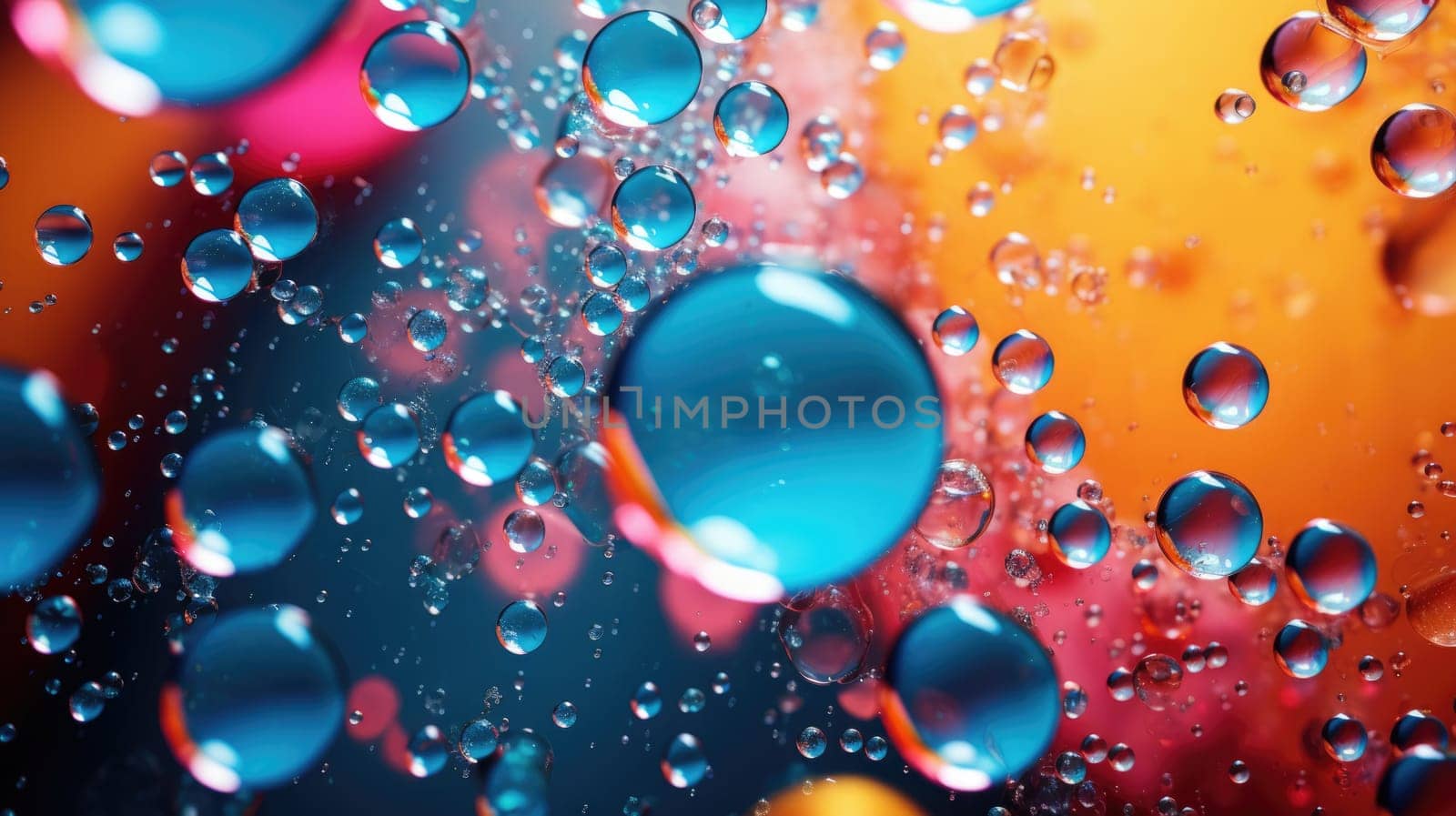 background with colorful and vibrant bubbles, ai
