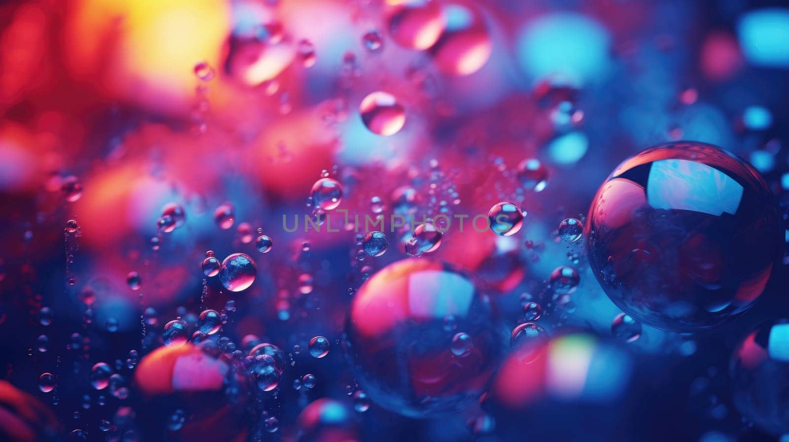background with colorful and vibrant bubbles, ai