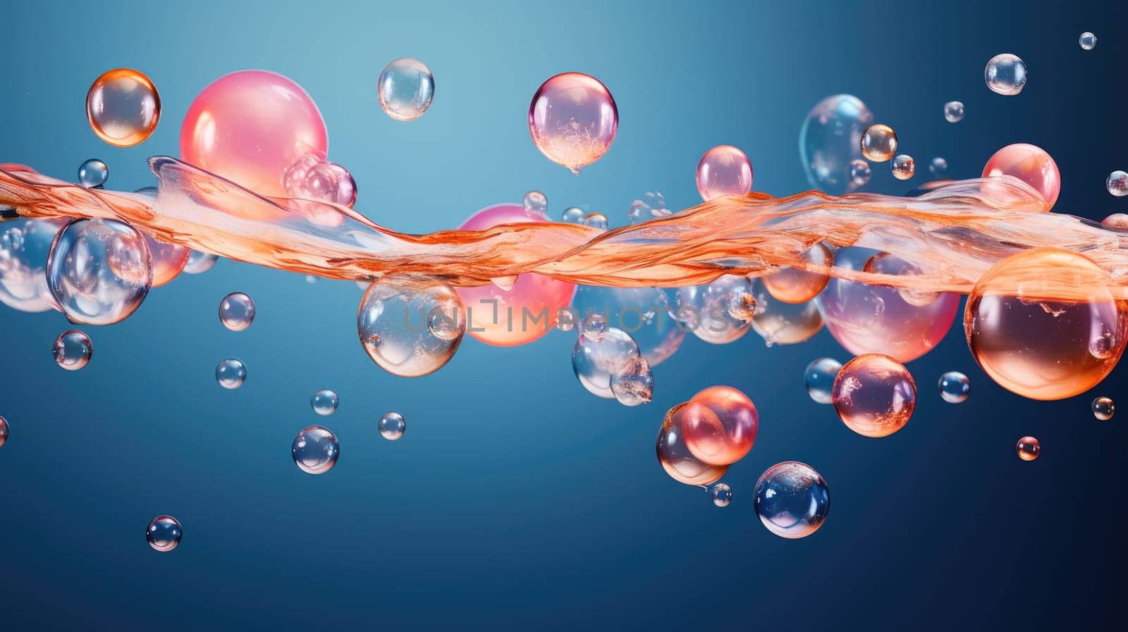 background with colorful and vibrant bubbles, ai