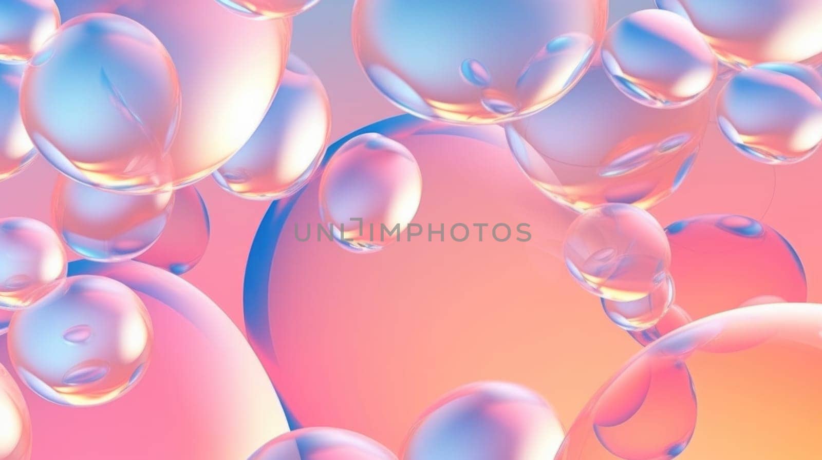 background with colorful and vibrant bubbles, ai