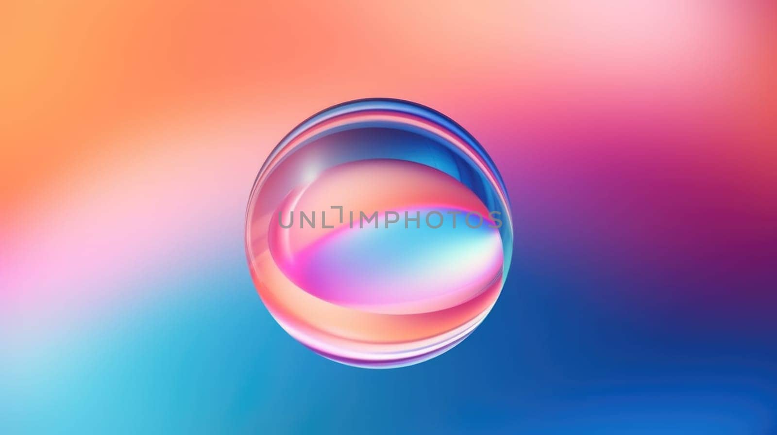 background with colorful and vibrant bubbles, ai