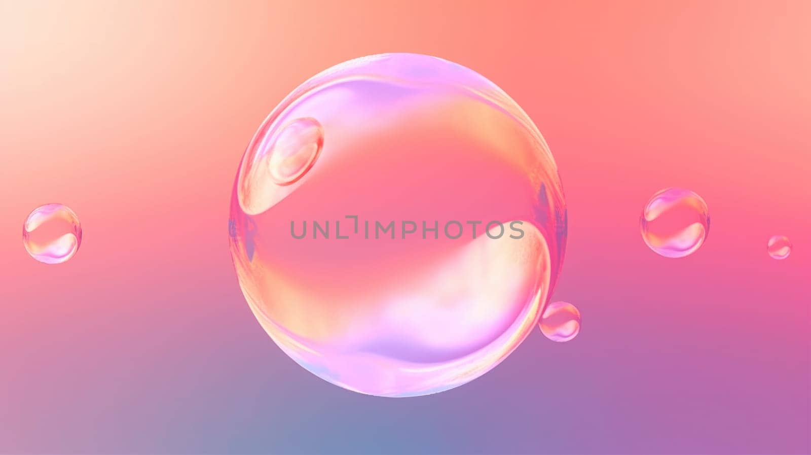 background with colorful and vibrant bubbles, ai