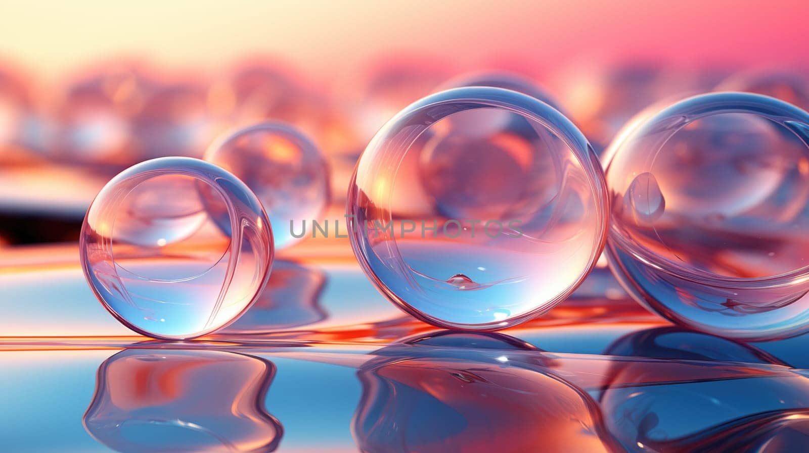 background with colorful and vibrant bubbles, ai