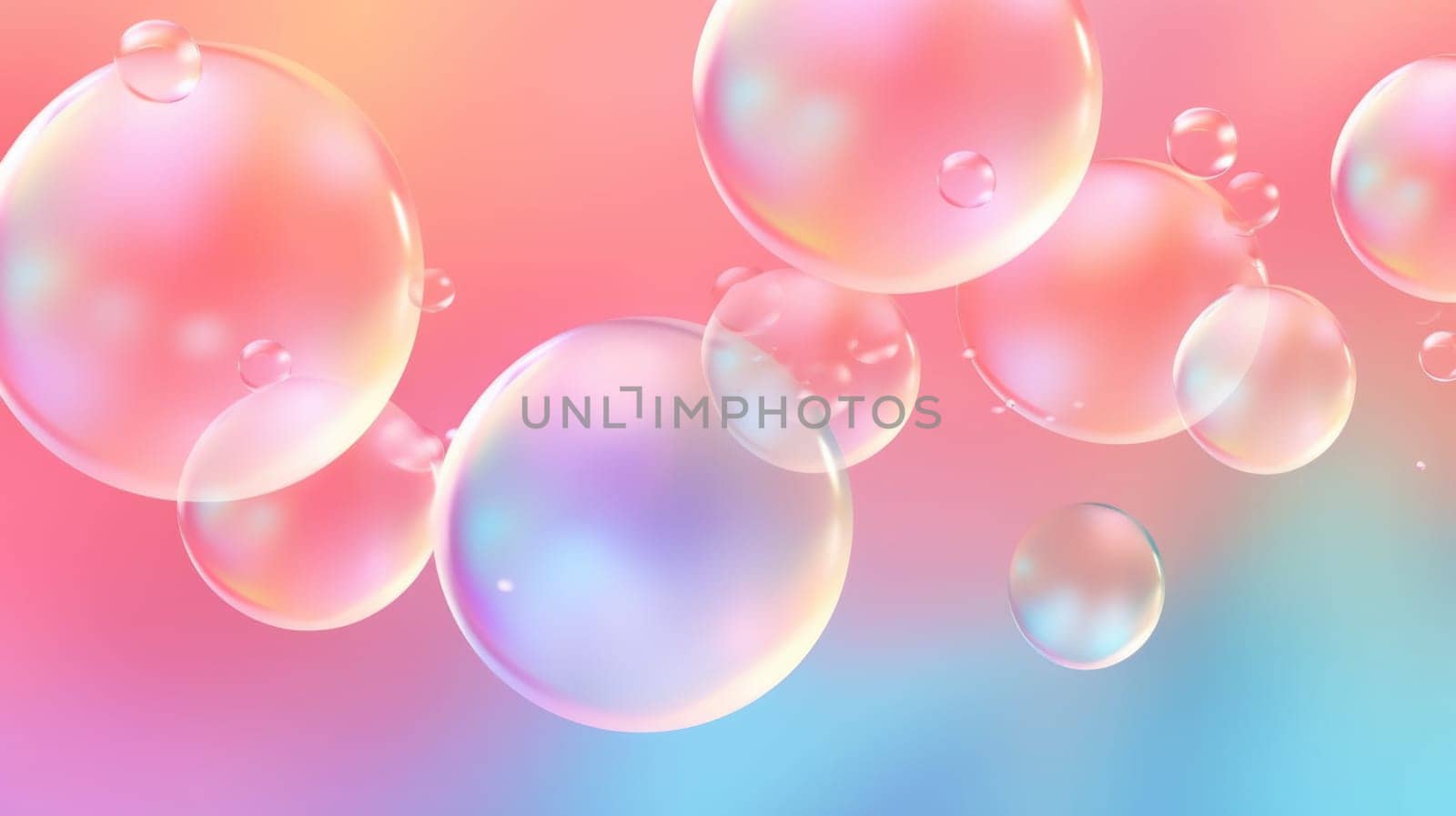 background with colorful and vibrant bubbles, ai