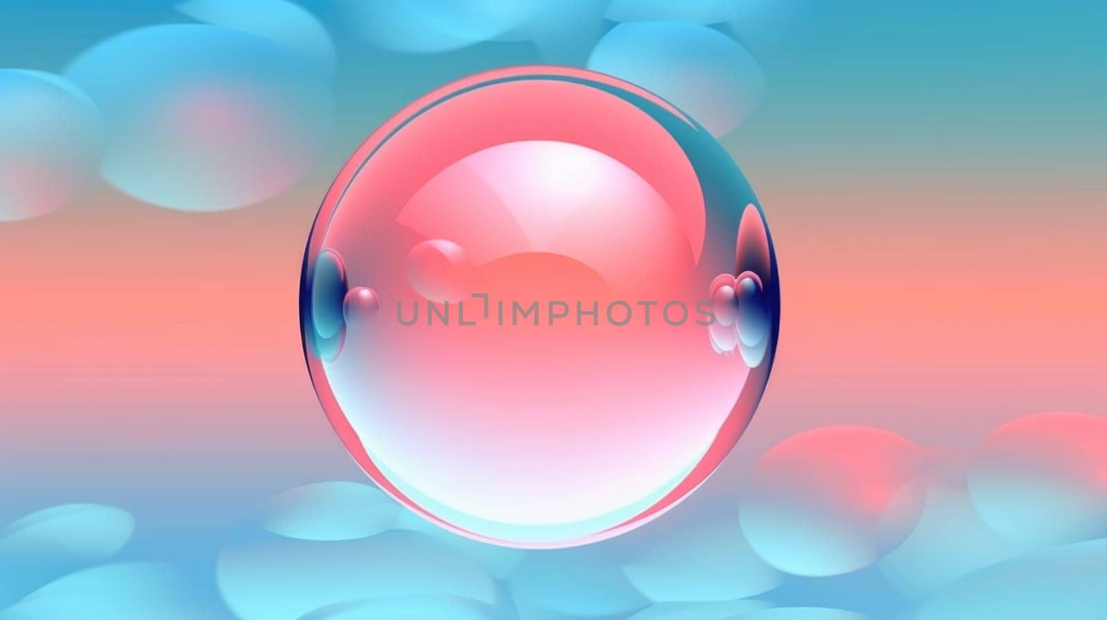 background with colorful and vibrant bubbles, ai
