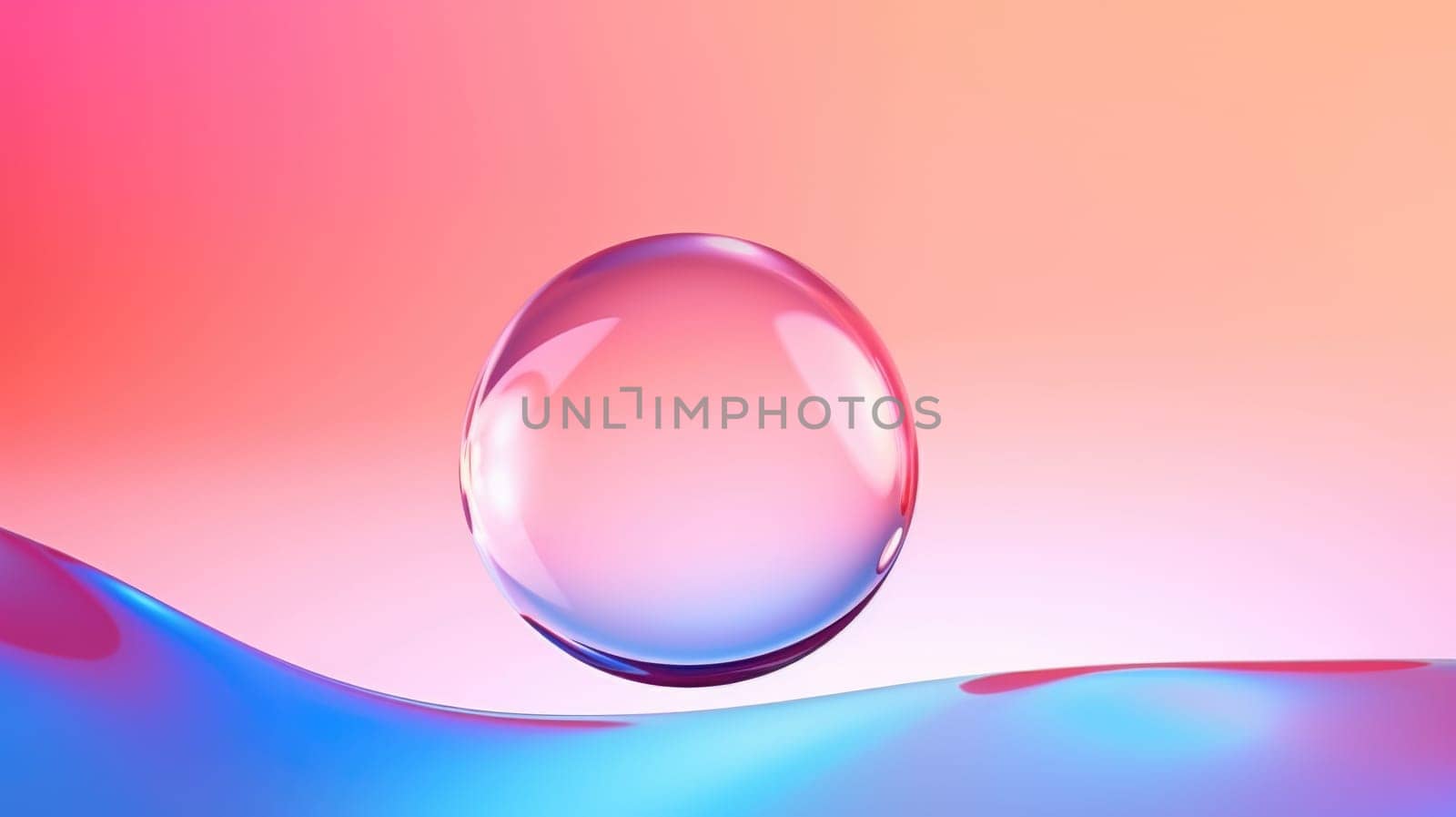 background with colorful and vibrant bubbles, ai