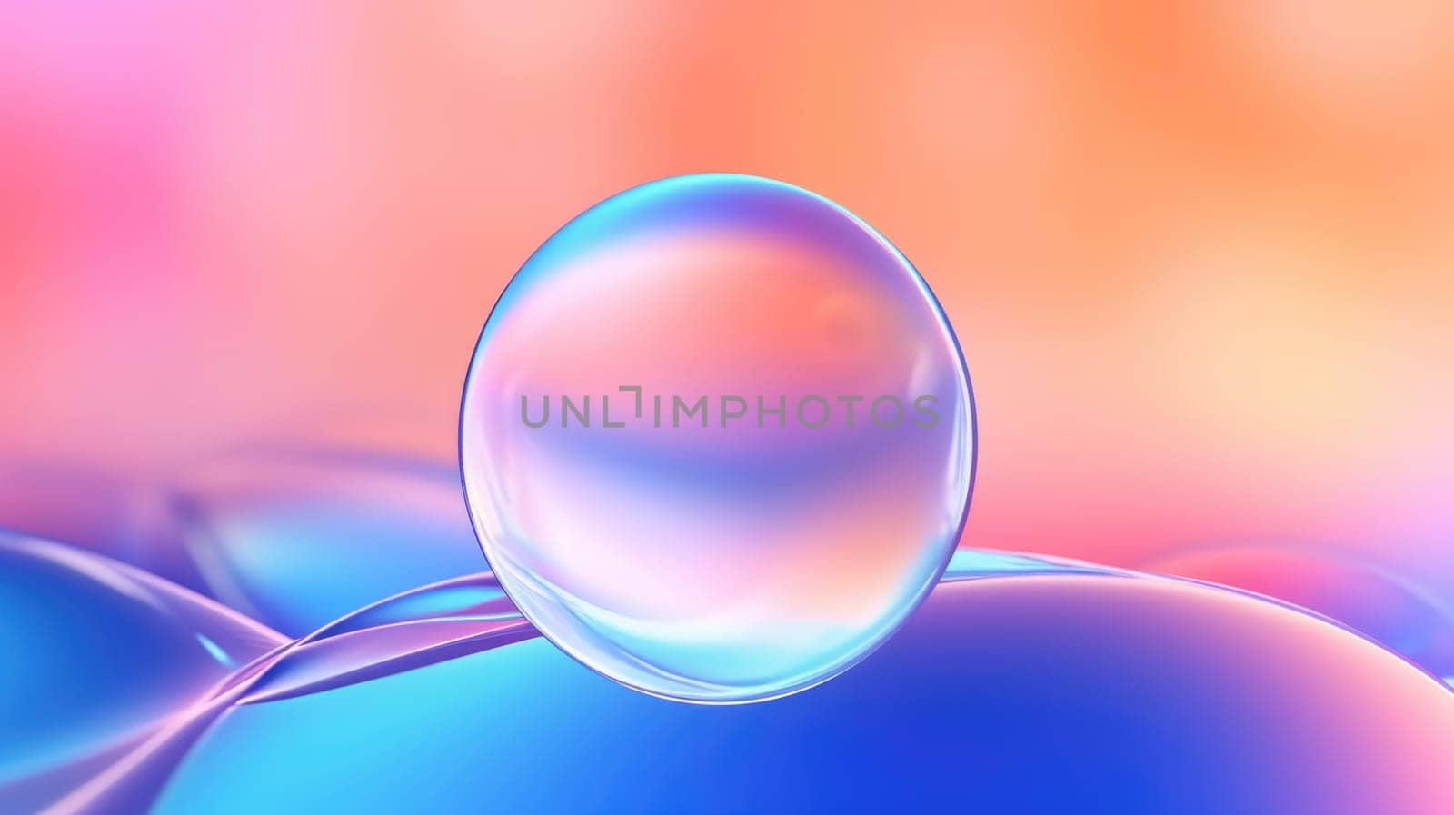 background with colorful and vibrant bubbles, ai