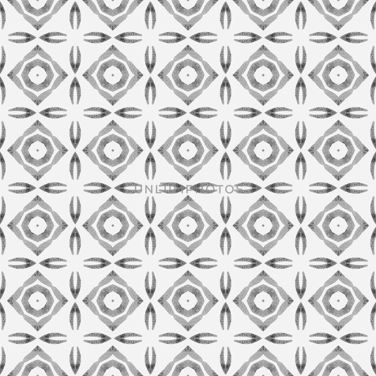 Textile ready exceptional print, swimwear fabric, wallpaper, wrapping. Black and white captivating boho chic summer design. Trendy organic green border. Organic tile.
