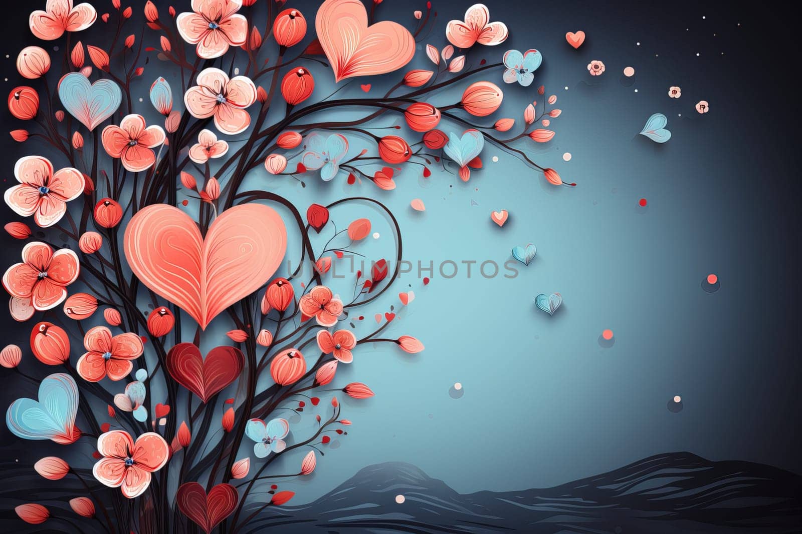 empty frame paper space blank with Valentine's Theme background, festival Valentines day, generative ai. by Manastrong