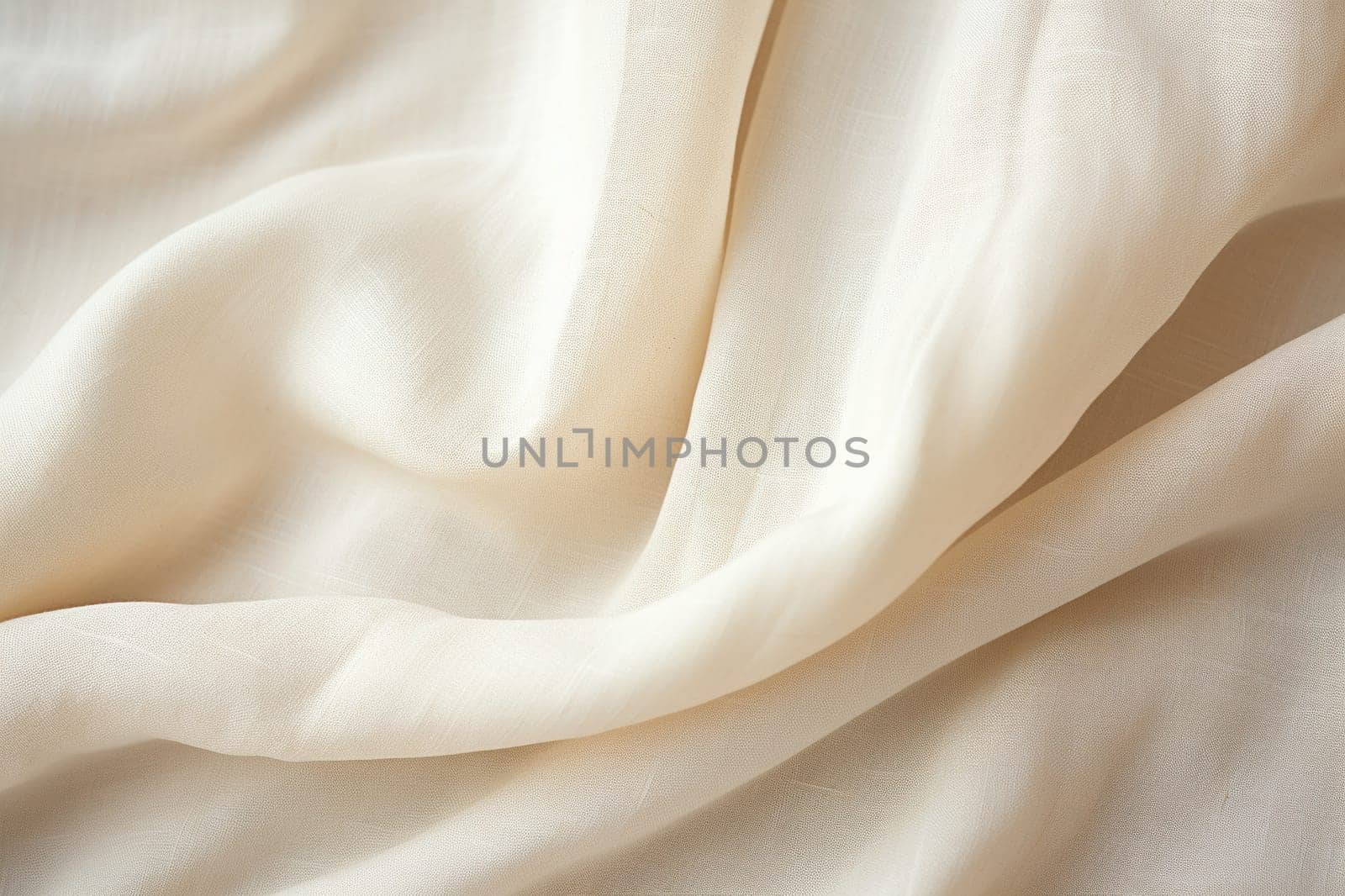 Linen texture. Background made of linen fabric with folds.