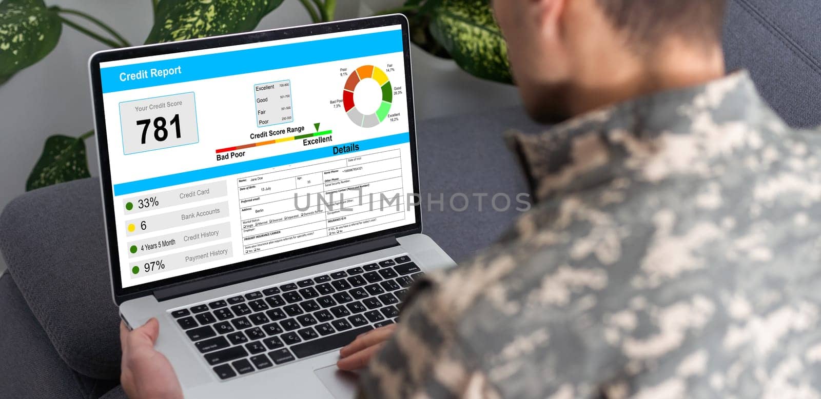 Credit Report Financial Banking Economy Concept. High quality photo