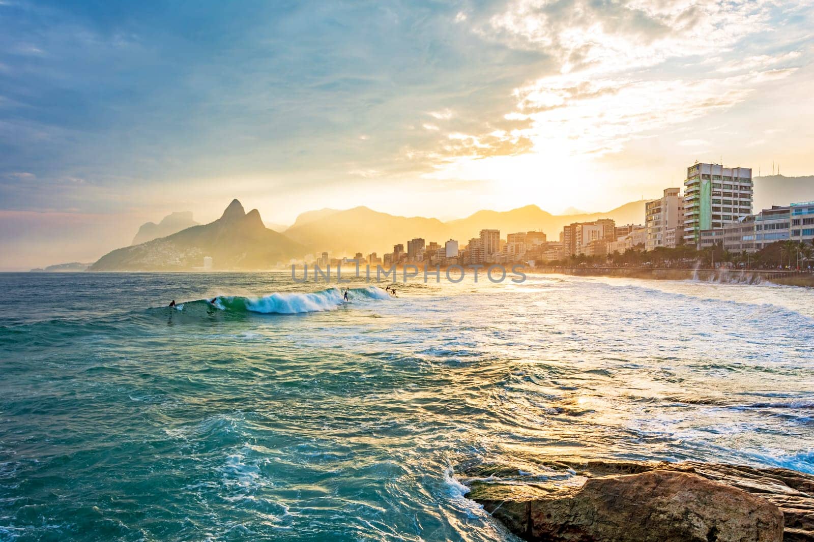 Sunset on Ipanema beach by Fred_Pinheiro