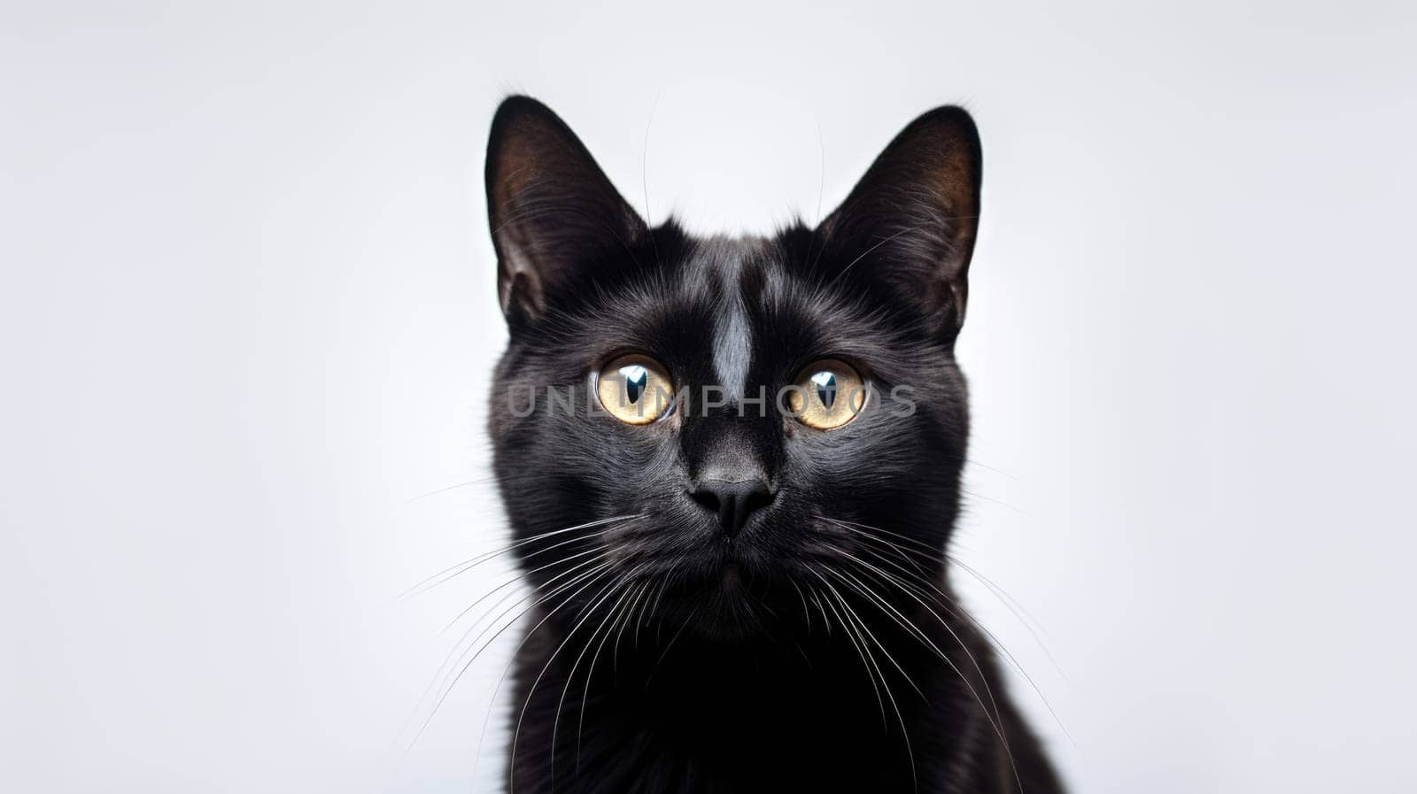 black cat pet portrait photography, ai