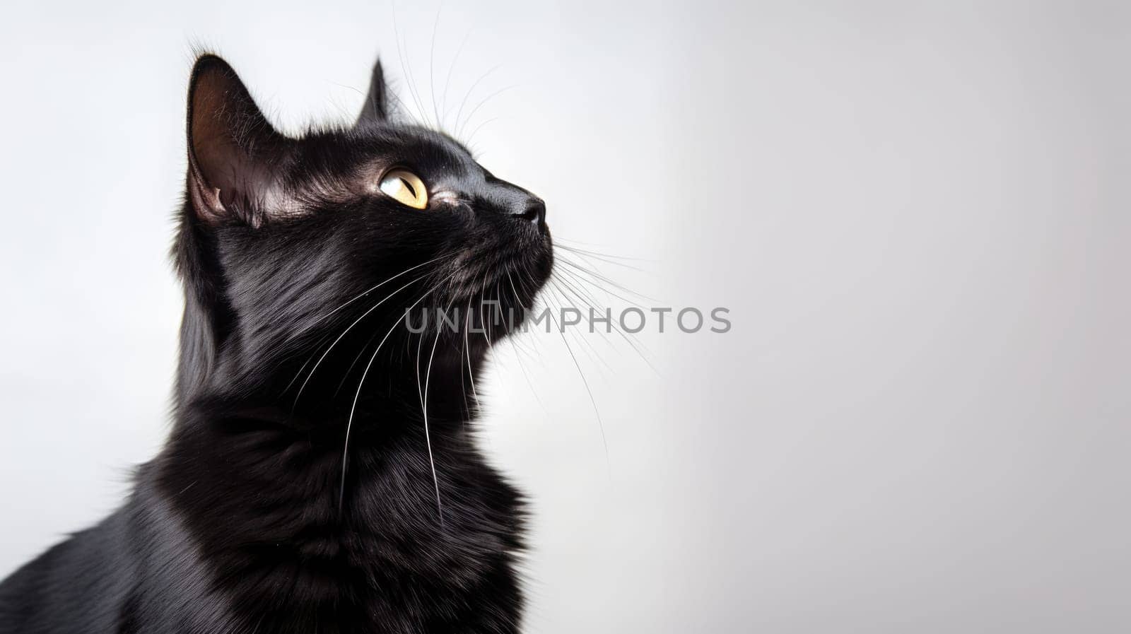 black cat pet portrait photography, ai