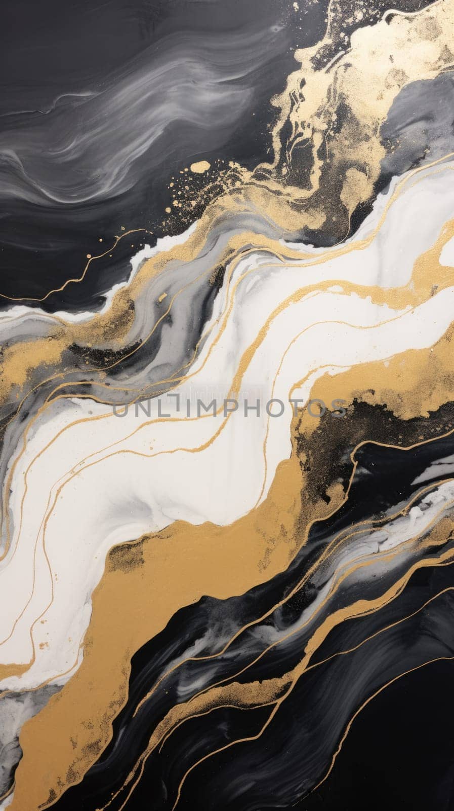 abstract mountains landscape in chinese ink painting style, ai