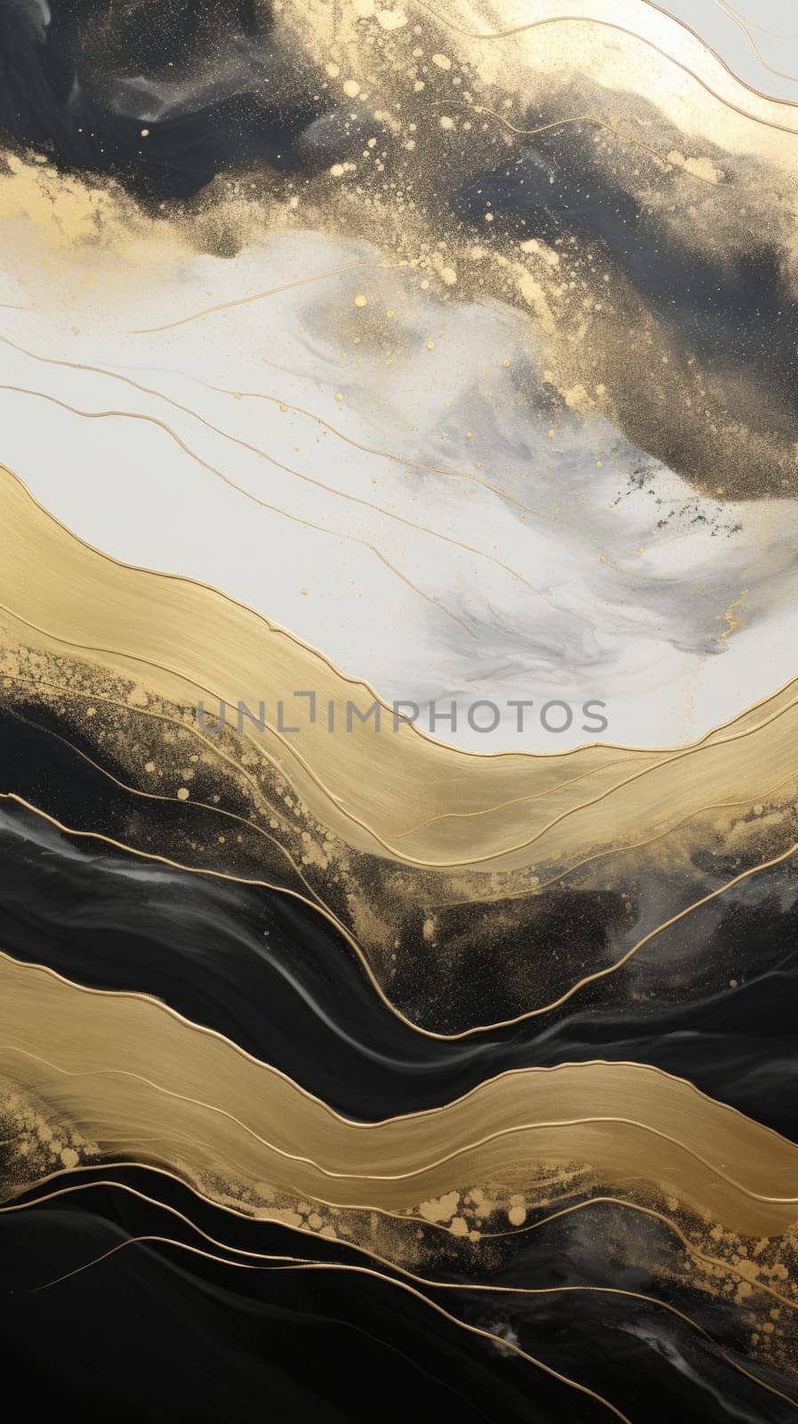 abstract mountains landscape in chinese ink painting style, ai