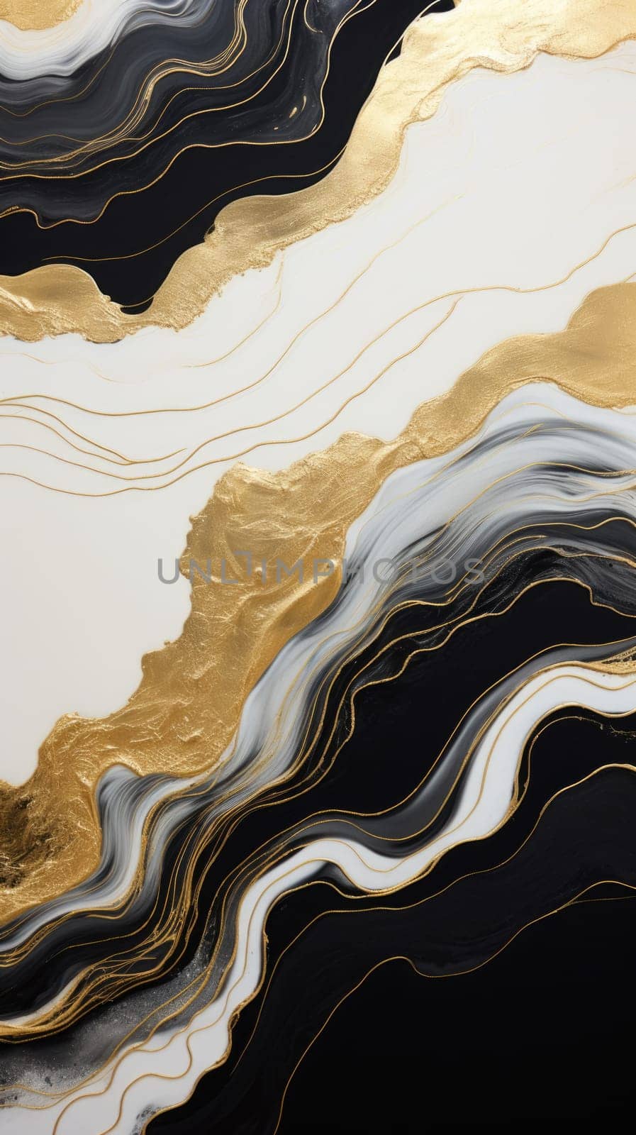 abstract mountains landscape in chinese ink painting style, ai