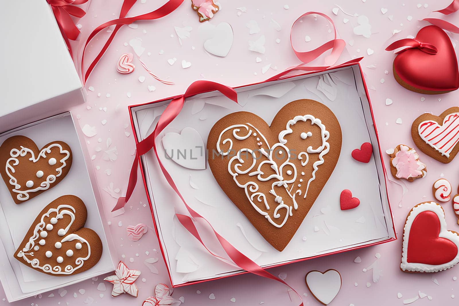 Gingerbread in the shape of a heart for Valentine's Day. by Annu1tochka