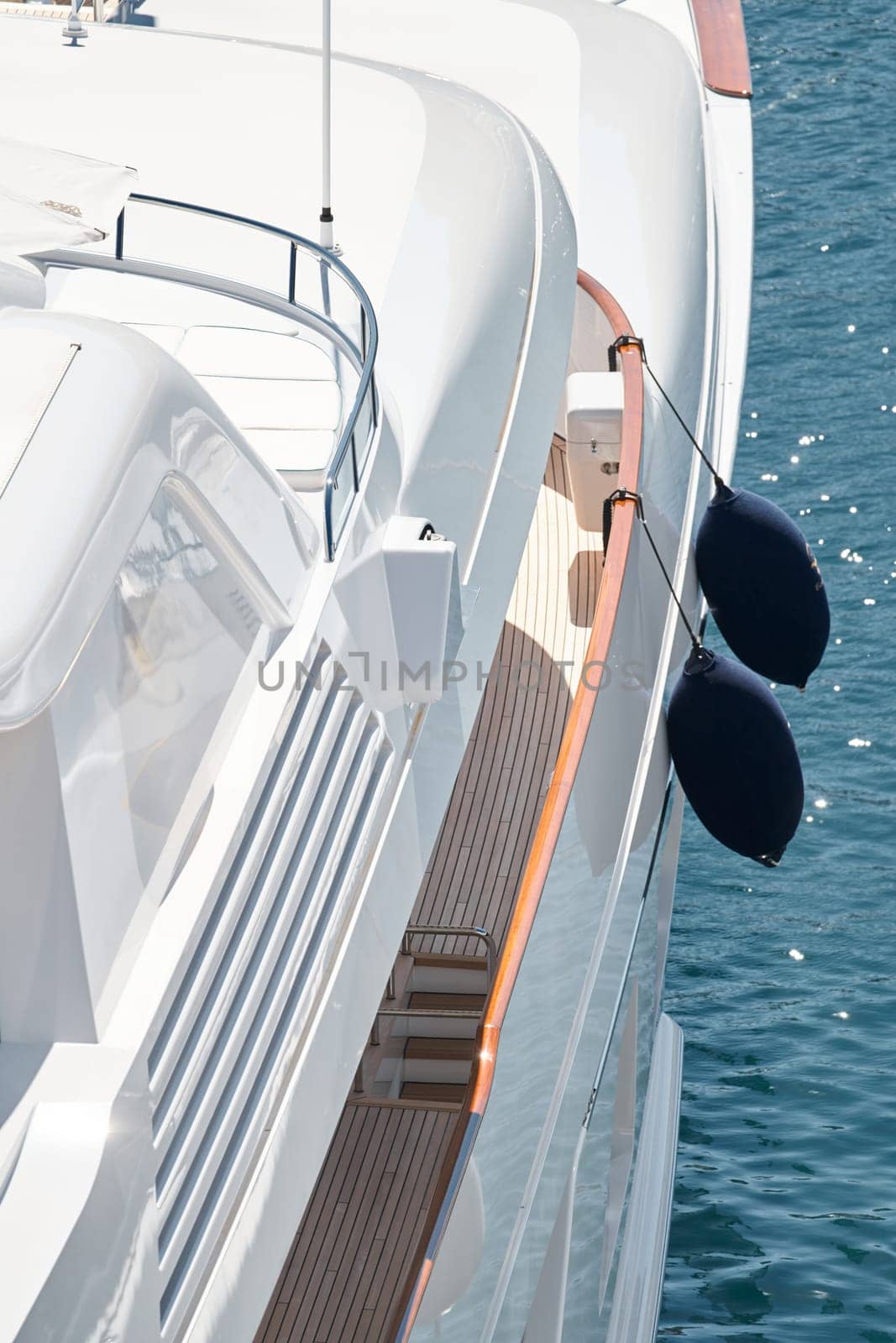 huge luxury yacht at sunny day, the famous motorboat exhibition in the principality. High quality photo