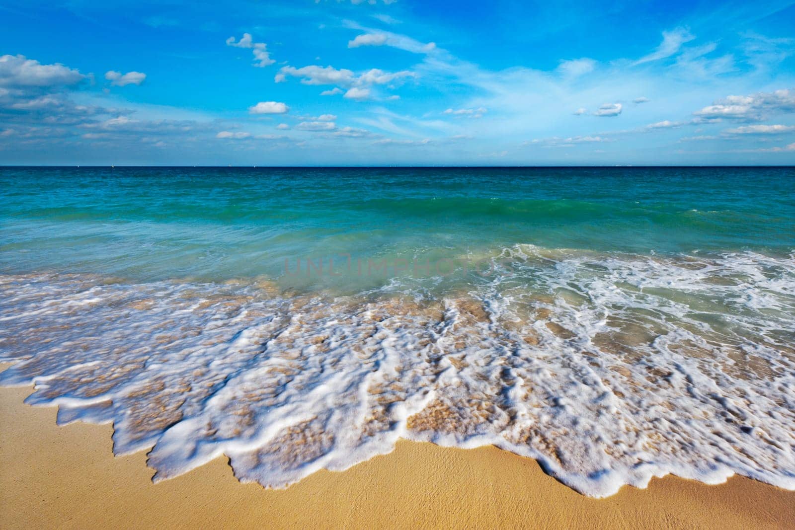 Beautiful beach and Caribbean sea by dimol