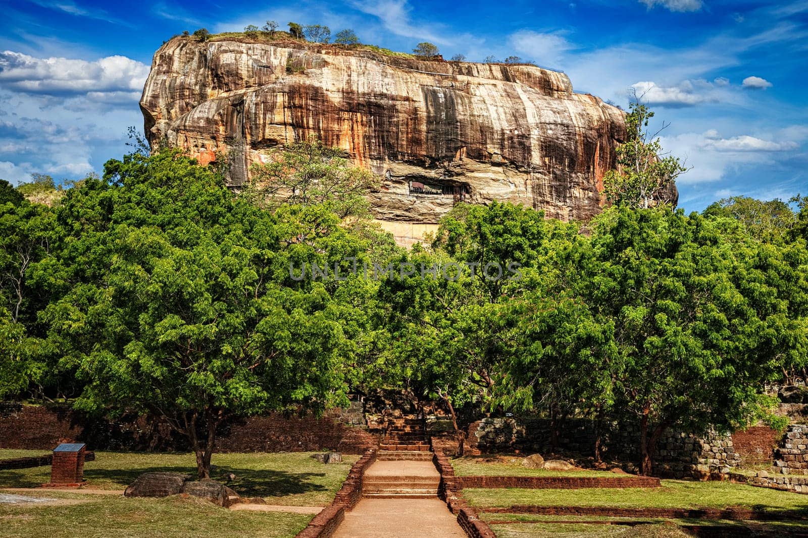 Sigiriya rock - famous Sri Lankan tourist landmark, Sri Lanka