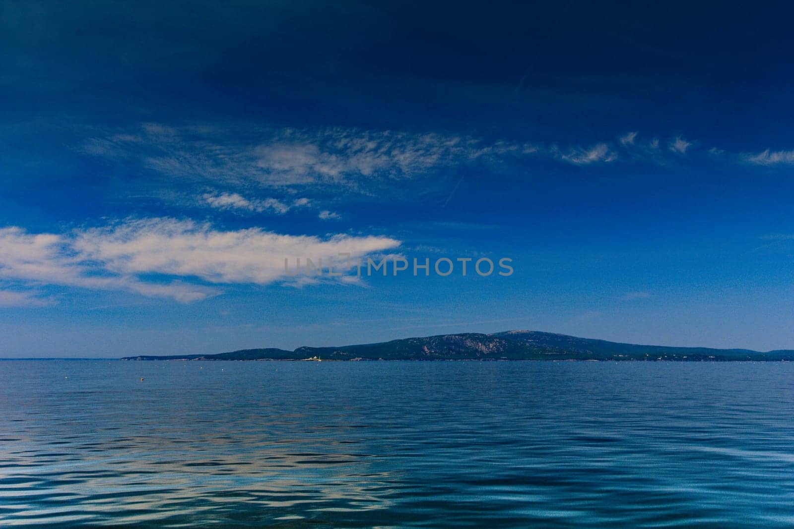 View of Mount Desert Island Maine Seen From Frenchman Bay
