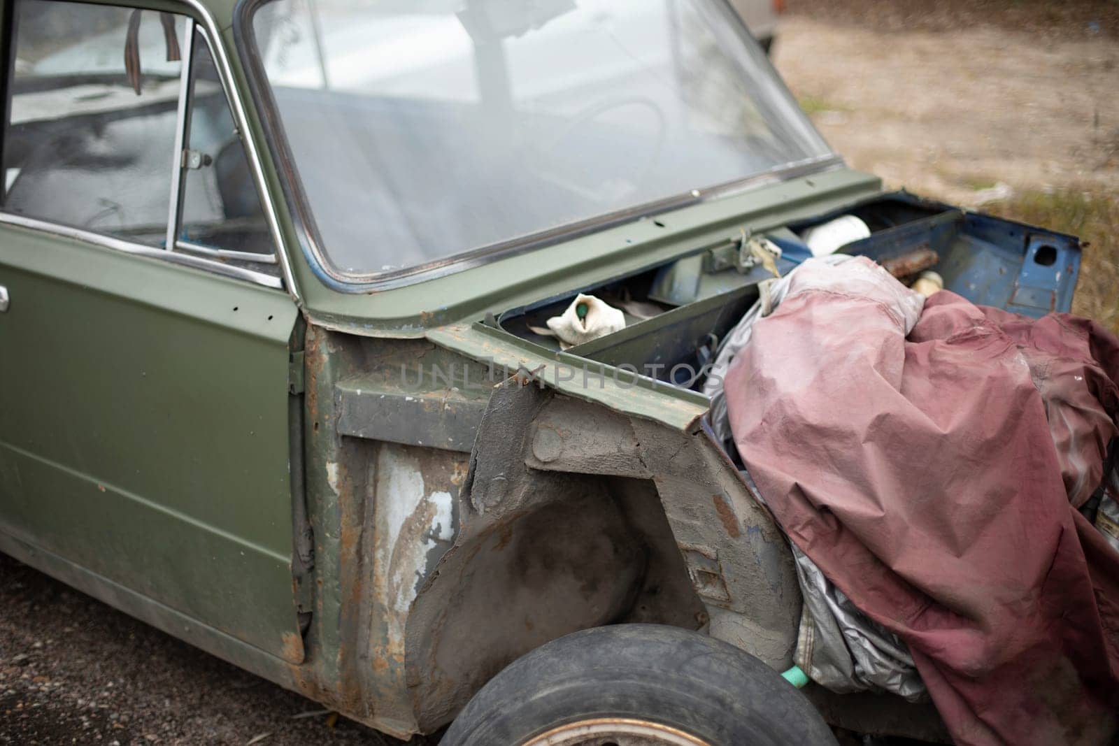 Broken car. Soviet machine. Broken transport. by OlegKopyov