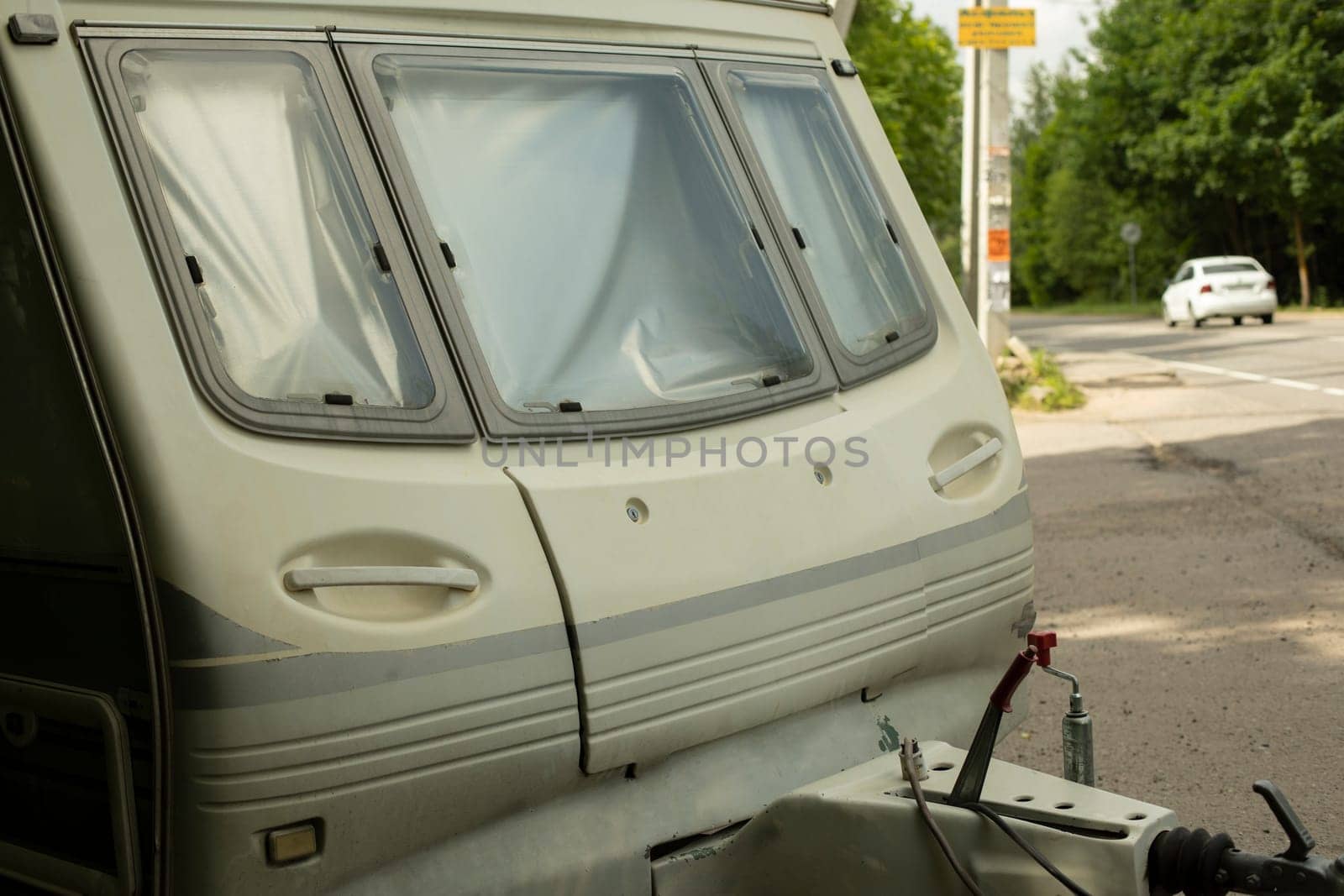 House on wheels. Sleep machine. Trailer with living compartment.