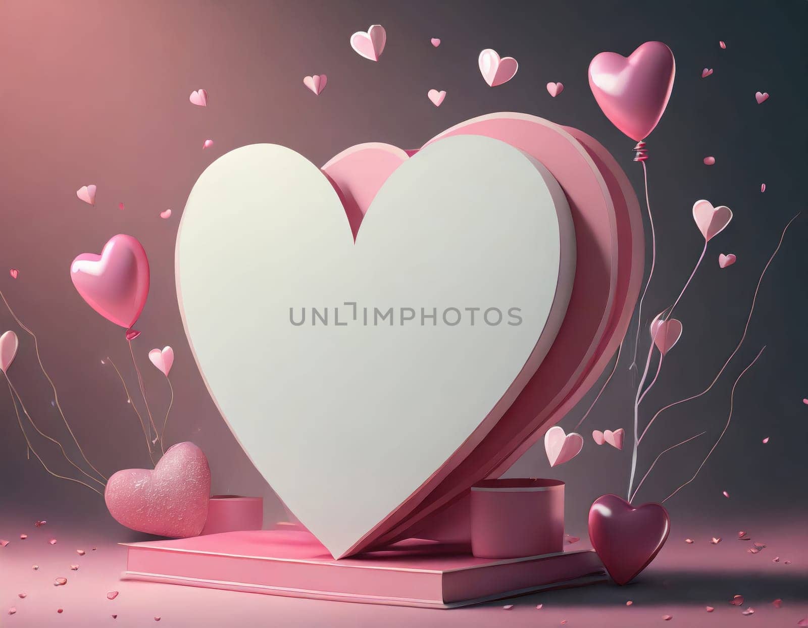 Valentine blank mockup decoration with copy space. 