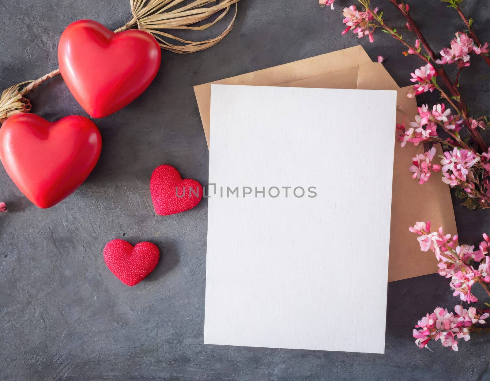 Valentine blank mockup decoration with copy space. 