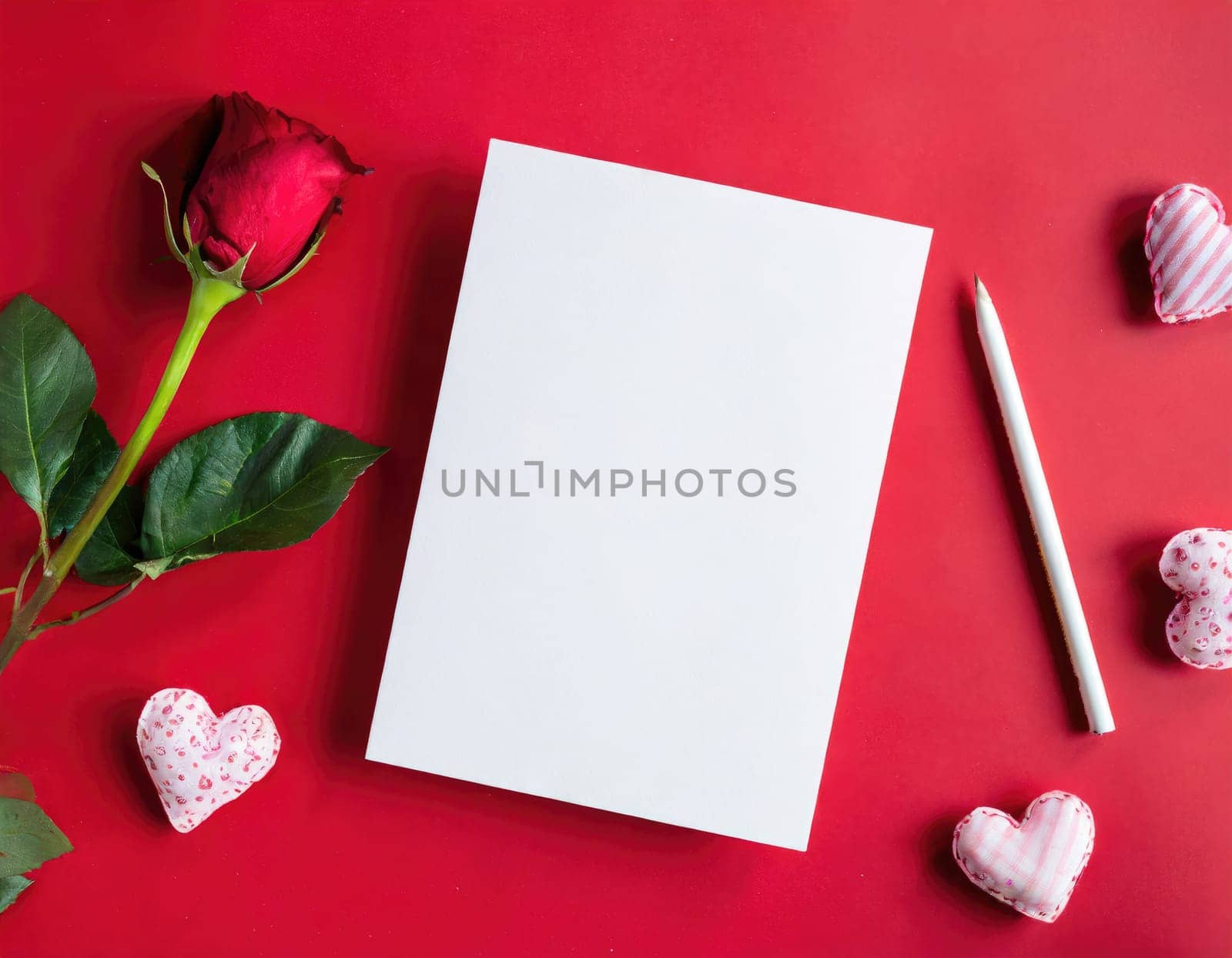 Valentine blank mockup decoration with copy space. 