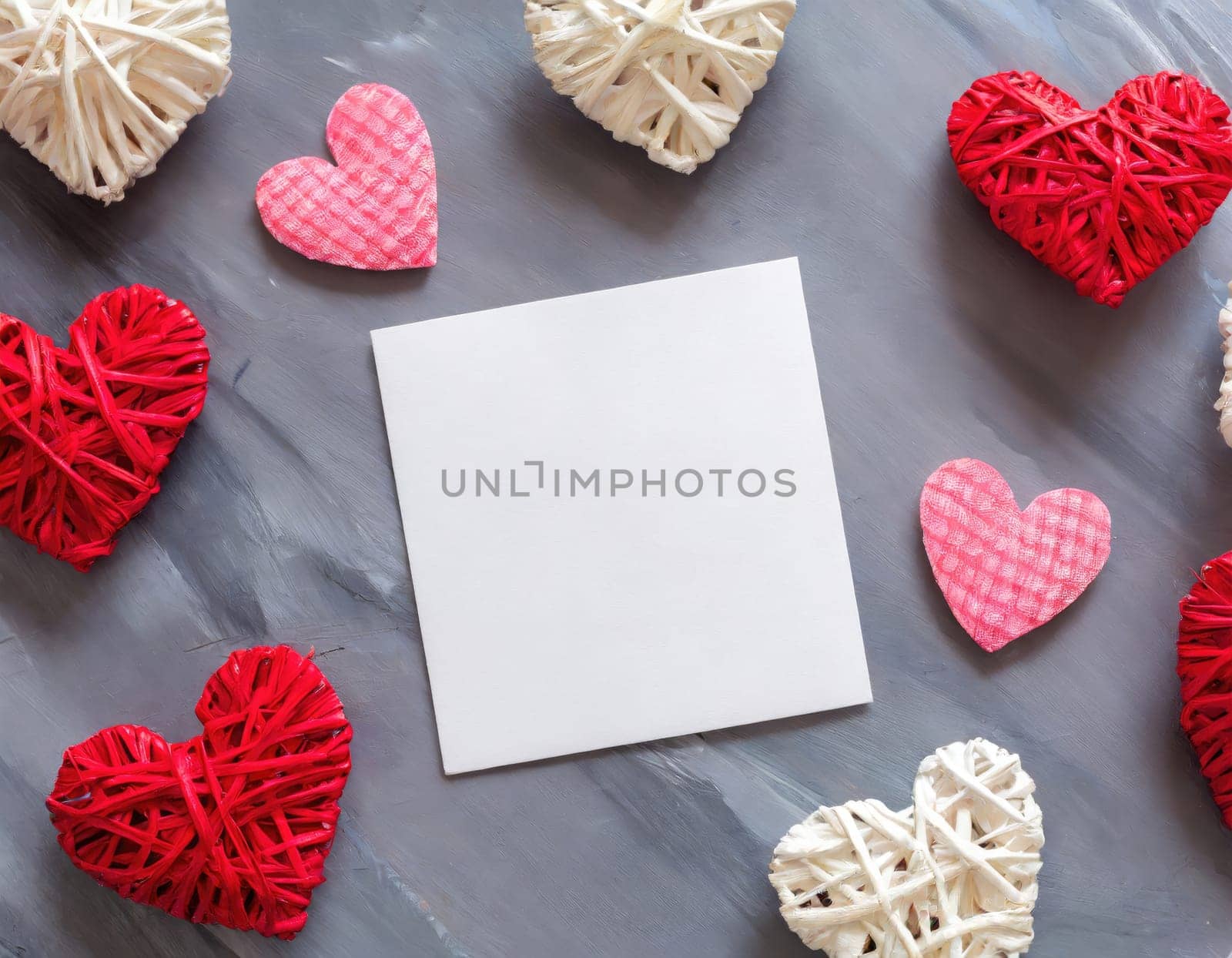 Valentine blank mockup decoration with copy space. 